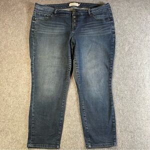 Torrid Skinny Ankle Jeans Women’s Size 20 Button Fly Medium Wash Stretch Denim